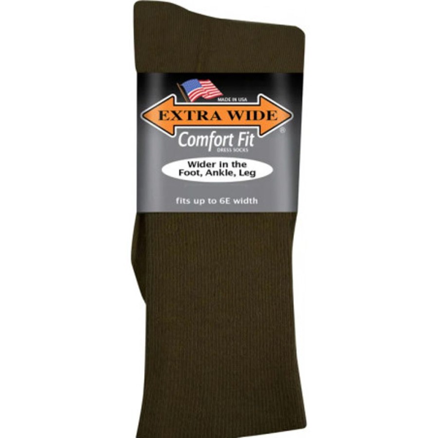 Accessories EXTRA WIDE SOCK | Extra Wide Sock 3804 Large Dress Brown