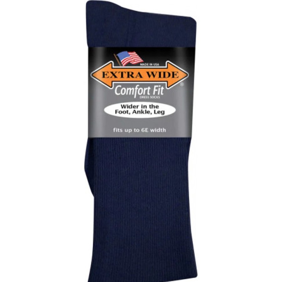 Accessories EXTRA WIDE SOCK | Extra Wide Sock 3802 Large Dress Navy