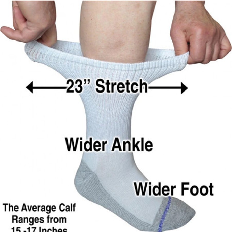 Accessories EXTRA WIDE SOCK | Extra Wide Sock 22310 Small Lfmc White