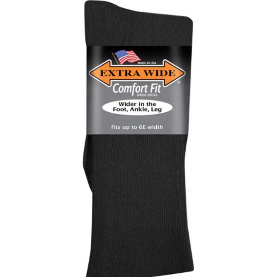 Accessories EXTRA WIDE SOCK | Extra Wide Sock 3801 Large Dress Black